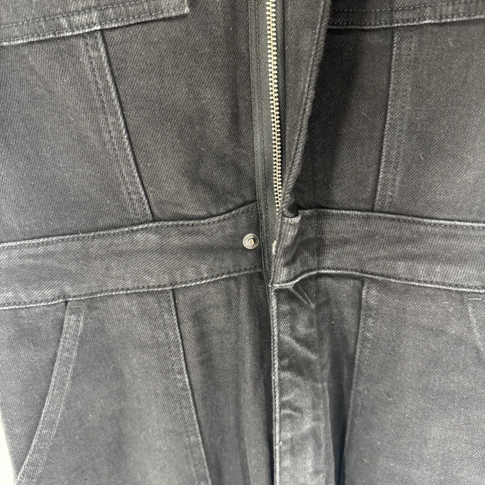 Good American Black Denim Short-Sleeve Jumpsuit - Picture 6 of 10